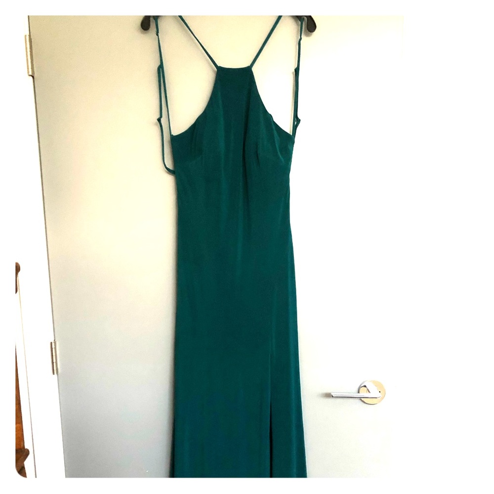 Beautiful emerald green evening gown